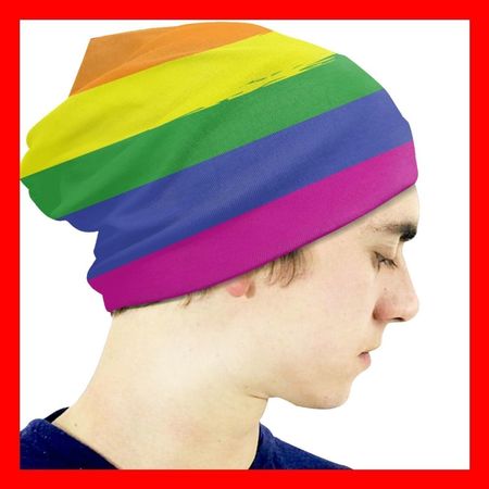 Beanie Regenbogen Rainbow LGTBQ Gay Queer CSD Trans Lesbian