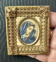 antike Miniatur Madonnenbild im vergoldeten Rahmen✨🙏