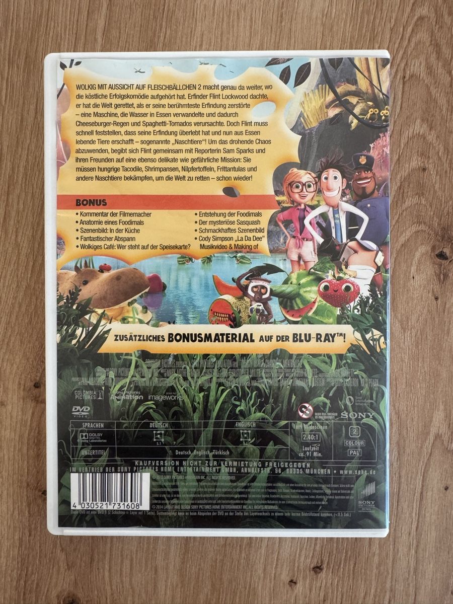Tutti i DVDs: Wolkig mit Aussicht auf Fleischbällchen 2 DVD – Usato da Bütschwil venduto da kim0410 1