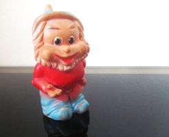 Vintage Gummizwerg - Gartenzwerg, Quitschgummi-Zwerg