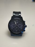 Montre Guess Chronographe – Tout Acier bleu