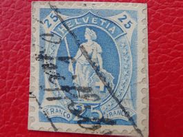 Stehende: 93A (25c blau) mit seltenem Schiffspost - Stempel!