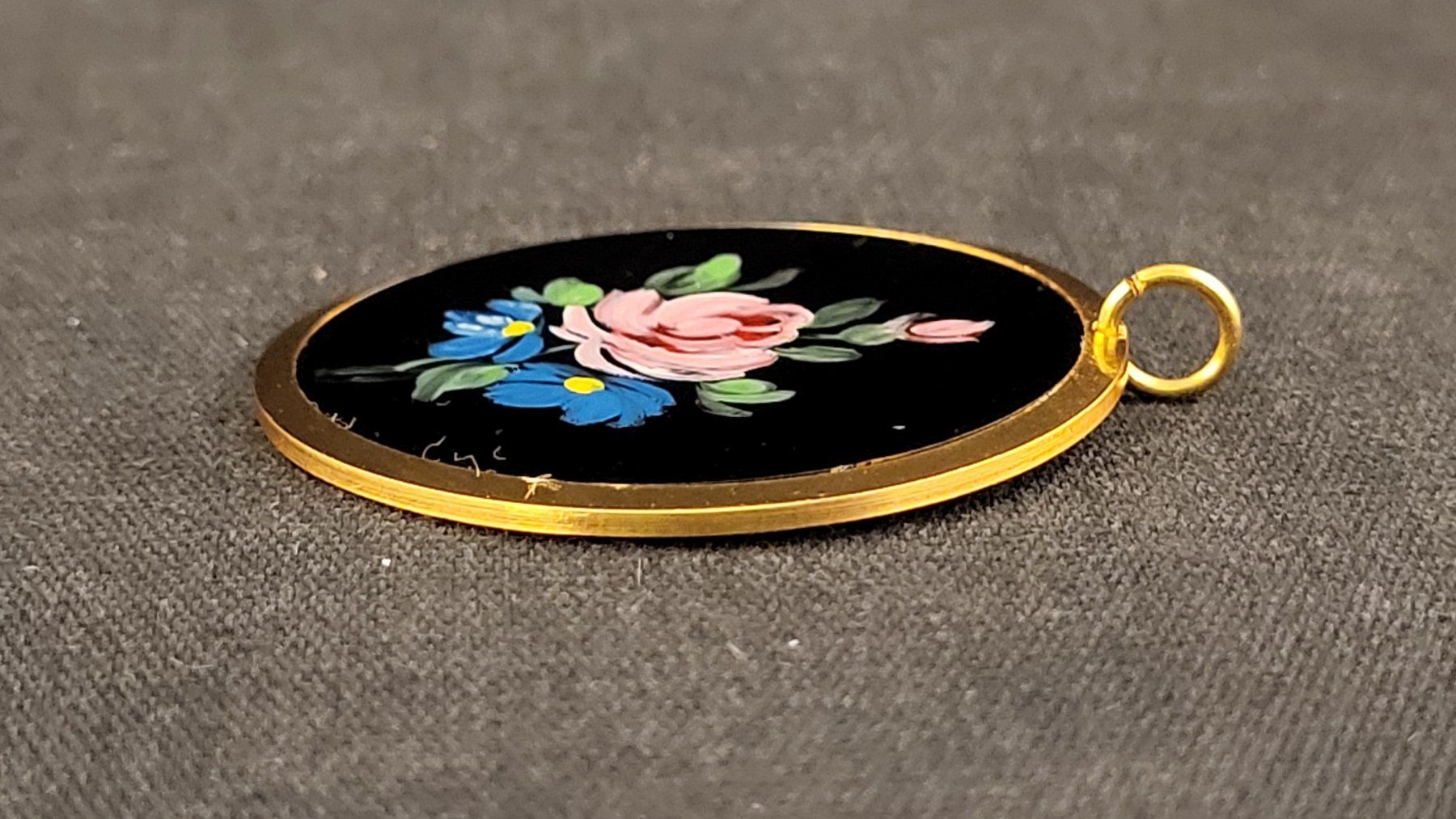 Anhänger: Handbemalter Anhänger Blumen – Gebraucht aus Basel von spinne02 2