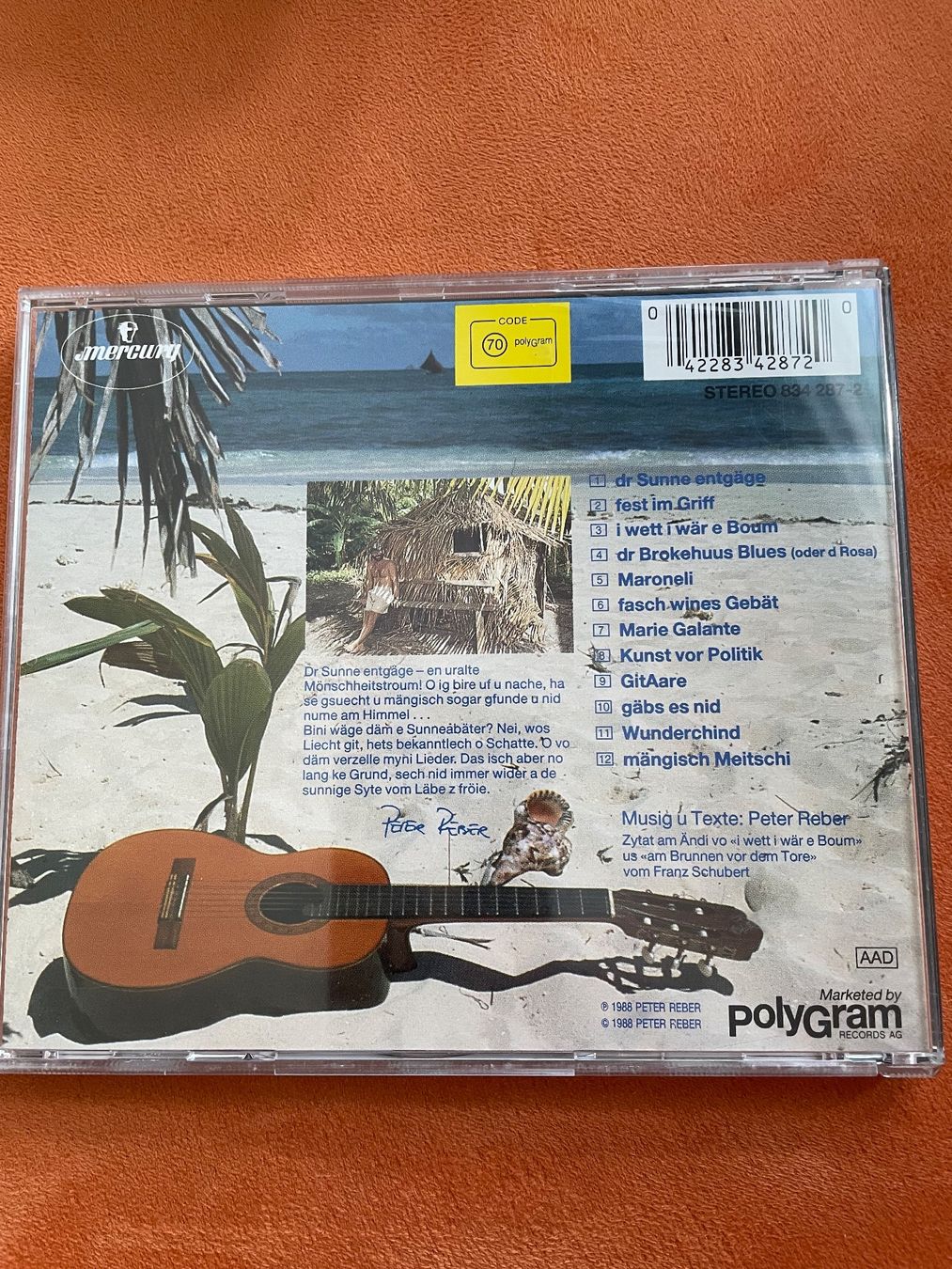 CD: Peter Reber - Dr Sunne entgäge – Usato da St.Gallen venduto da Korb0 1