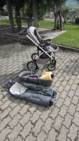 Kinderwagen  mit Liegewanne und Fusssack 