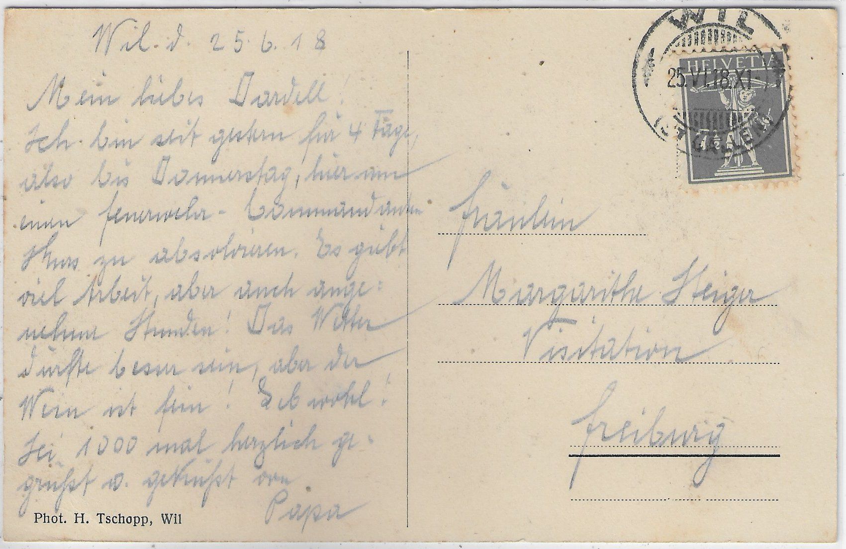 Cartoline postali: Wil SG - Obere Bahnhofstrasse - animee – Usato da Ettingen venduto da Kartenplanet 1
