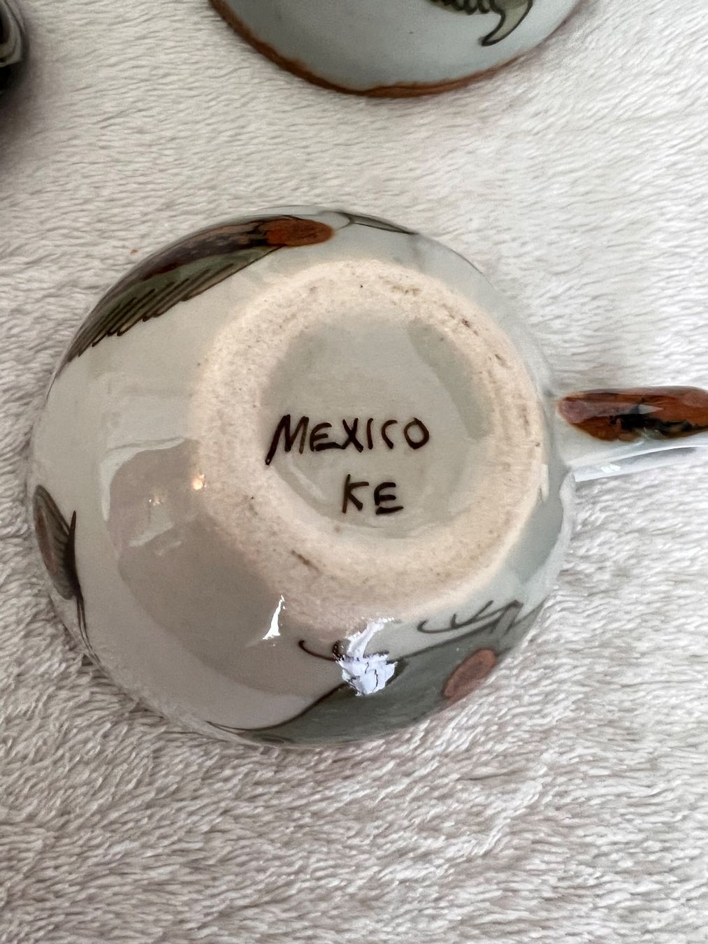 Tazze: Ken Edwards Mexican pottery cups & owl – Usato da Lausanne venduto da NYC67 2
