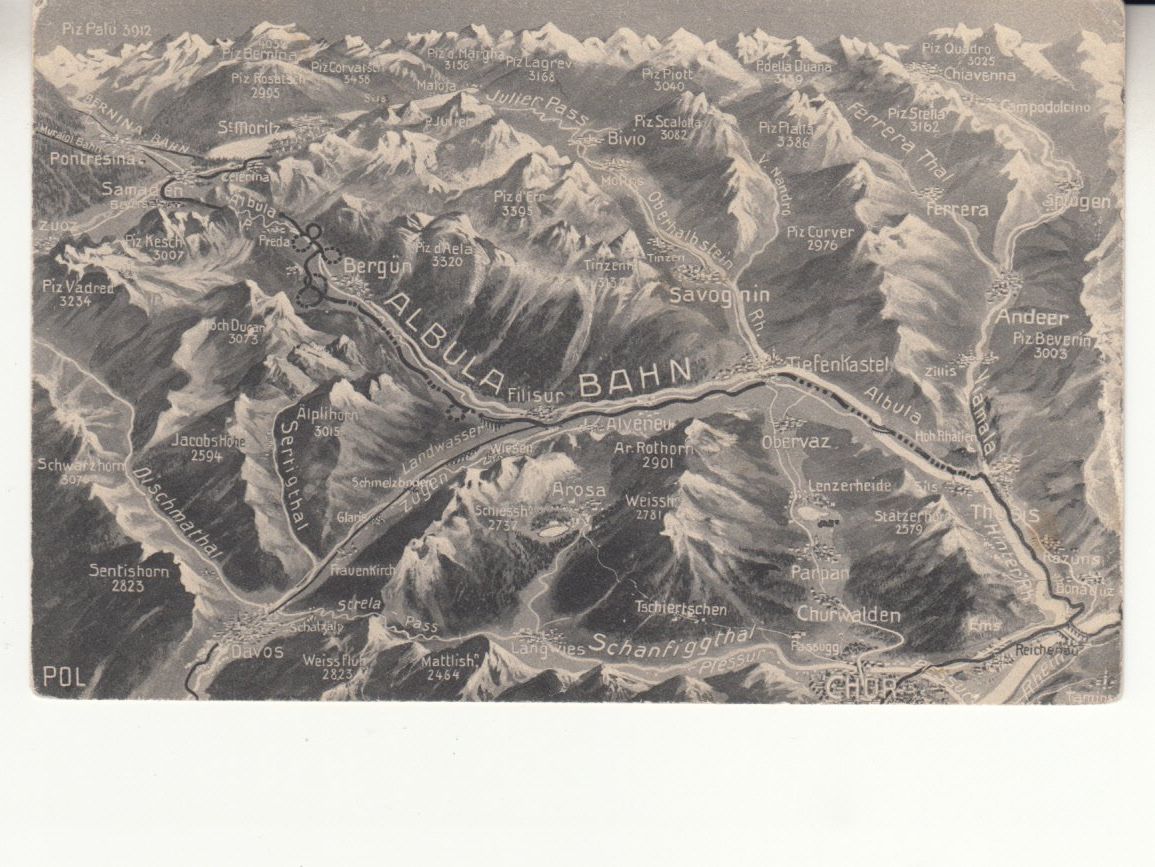 Cartoline postali: Albula Bahn ca. 1910 – Usato da Bürglen TG venduto da StampGraf