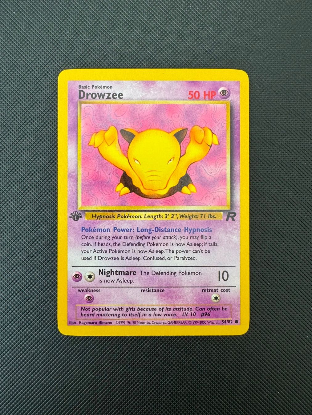 Pokémon Sammelbilder & Trading cards: Pokémon Drowzee 1. Edition 54/82 – Gebraucht aus Seuzach von provenzano18
