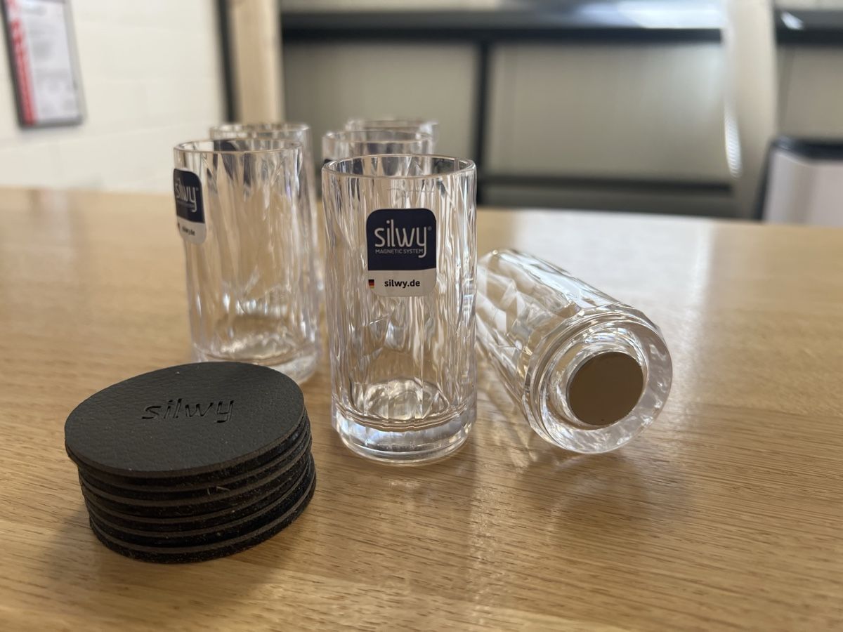 Gläser: Silwy Trinkgläser magnetisch 6er Set neu – Neu und originalverpackt aus Adliswil von la.di.ma 1