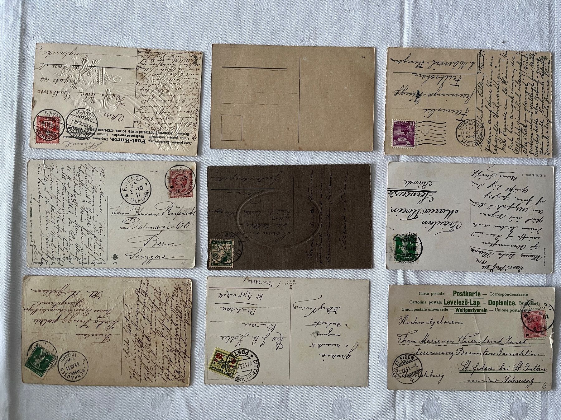 Cartoline postali: 9 antike Weihnachtskarten, Grusskarten, um 1900 – Usato da Stetten AG venduto da Brissago25 2