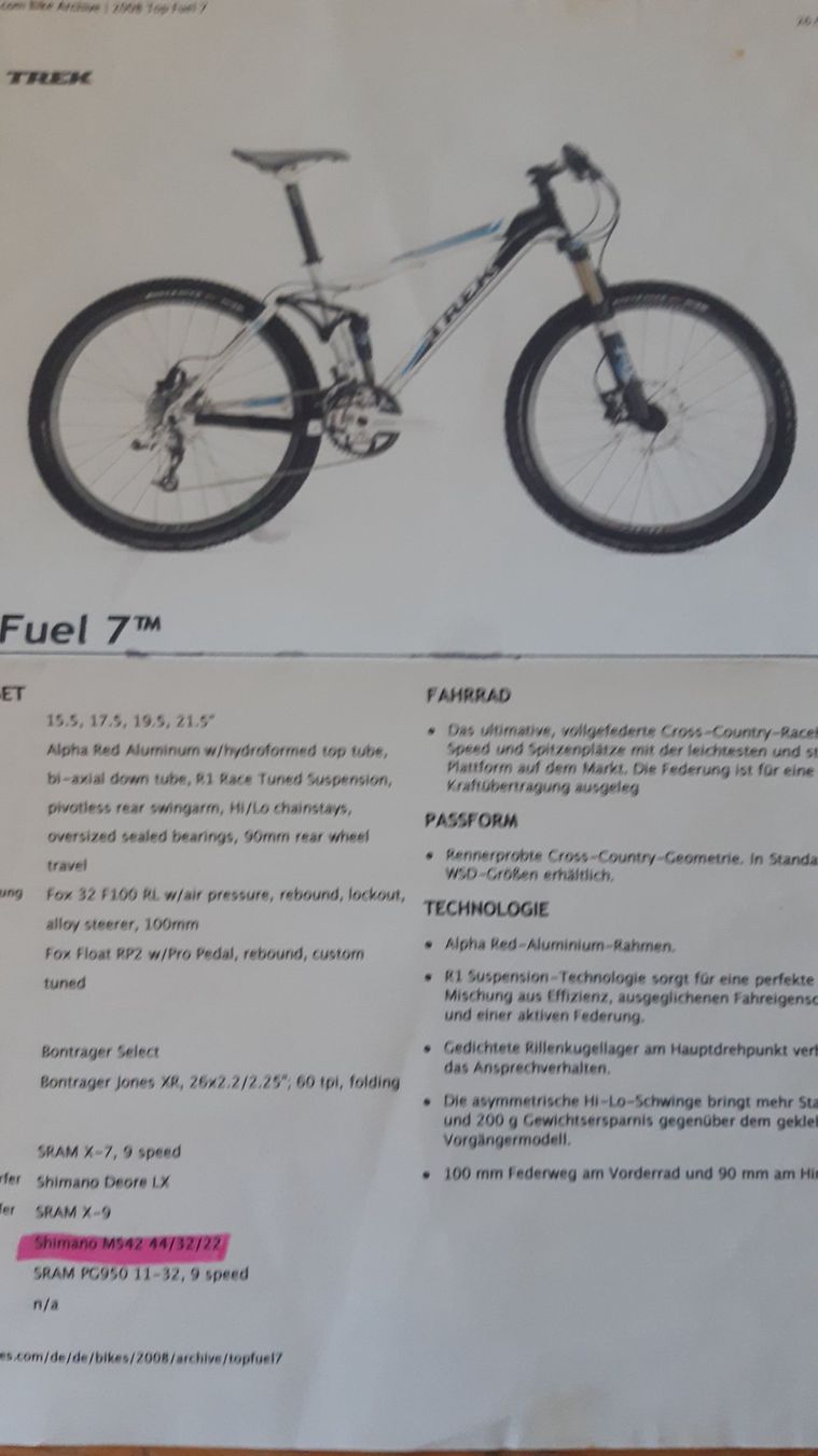 Trek Velos: Trek Mountainbike Top Fuel7 /Laufräder von Crank Brothers – Gebraucht aus Oey von Parkplatzbrocki