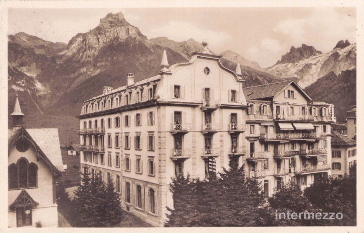Cartes postales: Engelberg OW // 1935 Hotel Hess mit Hahnen – D'occasion à Basel par intermezzo12