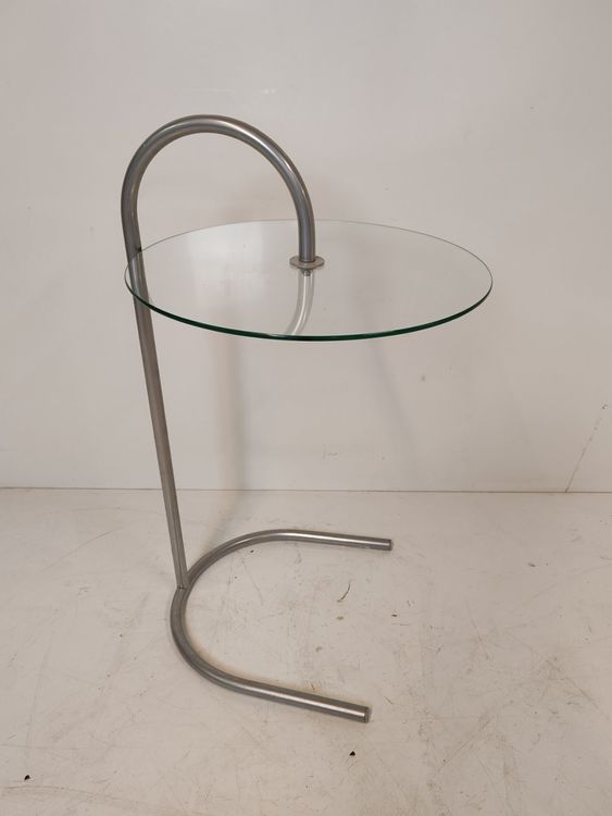 Reukmuuc Ovaler Couchtisch C-Form - Moderner Beistelltisch Mit Goldenen Beinen