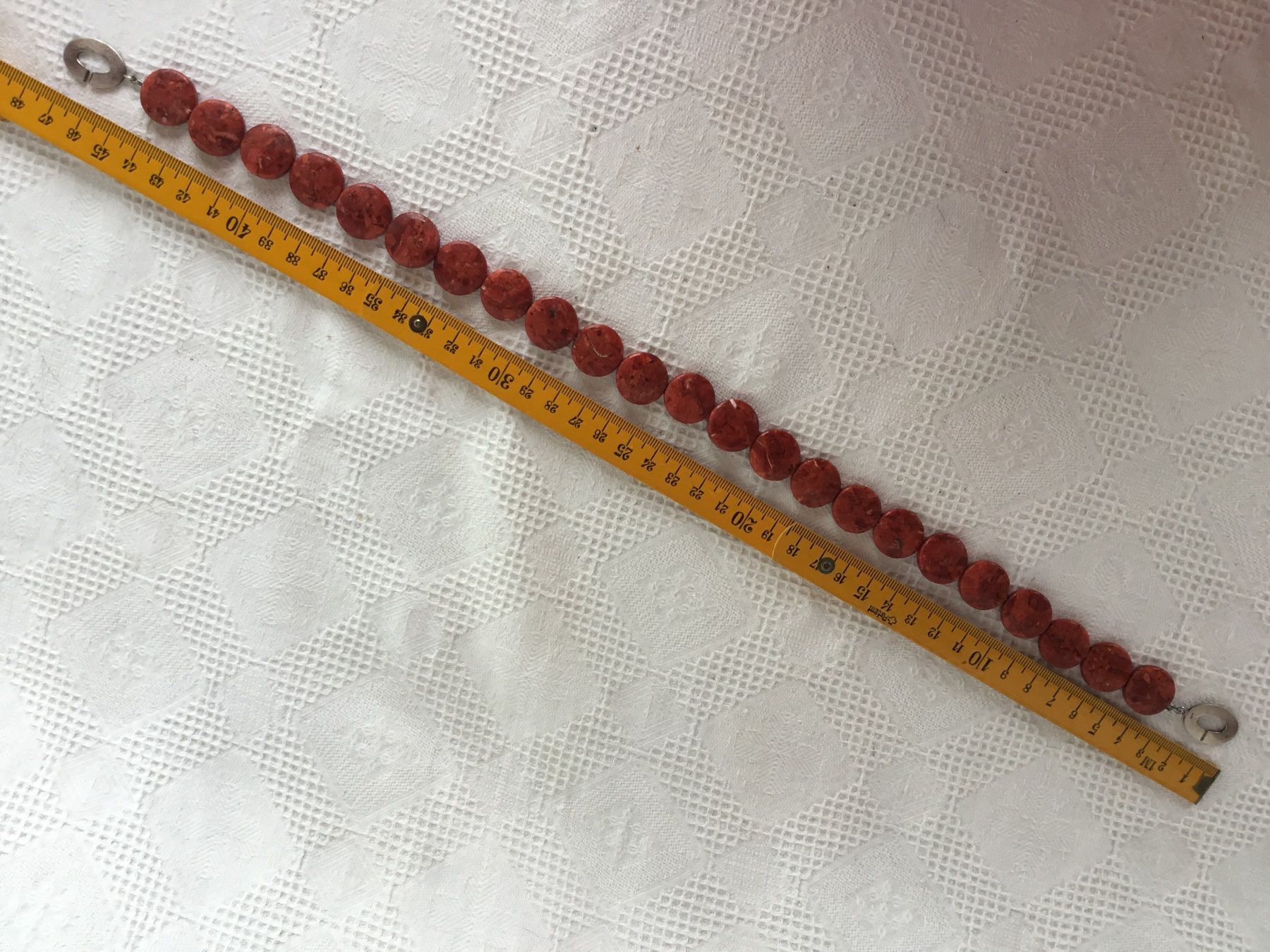 Catenine: Korallenkette mit Silberverschluss – Usato da St. Gallen venduto da chamilla 6