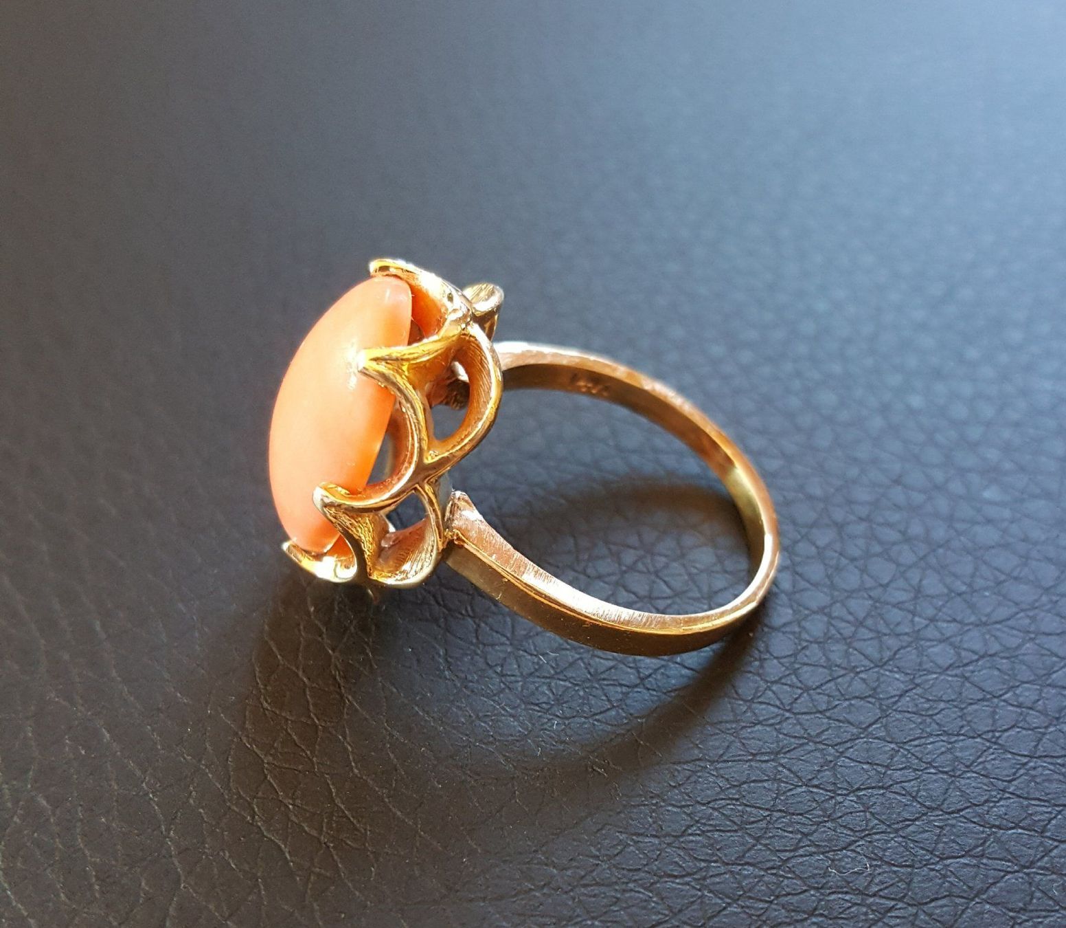 Anelli: Massiv 585 Gold Ring Mit Koralle – Usato da Wald ZH venduto da Dasilver 9