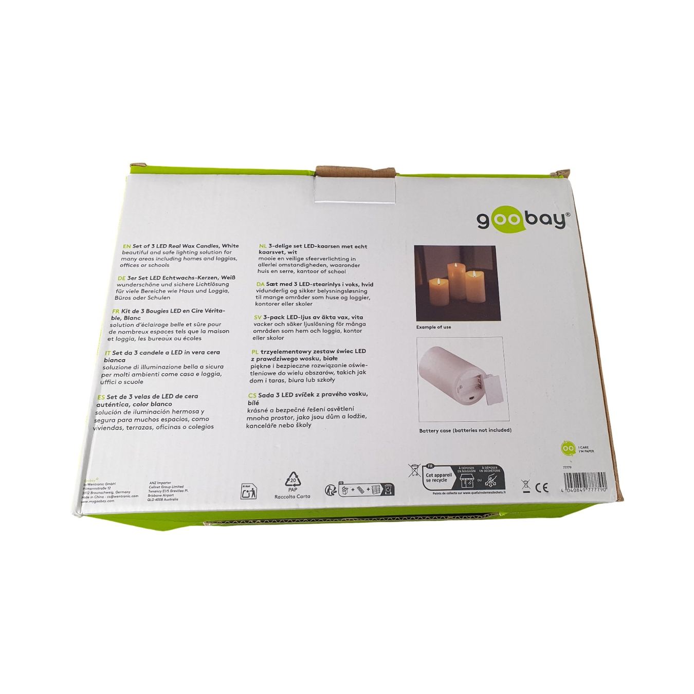 Kerzen: GOOBAY LED - Echtwachskerzen / Set 3 Stk. – Neu (gemäss Beschreibung) aus Wangen b. Olten von Restwert_Wangen 1