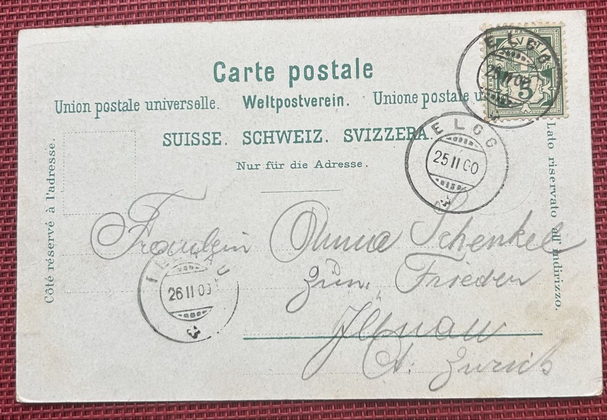 Cartoline postali: Gruss aus Elgg Litho 8-Bildrig  – Usato da Horw venduto da Tellbub 1