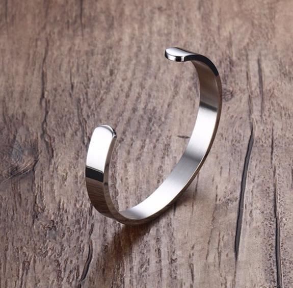 MHADBKH Stretch-Armbänder Edelstahl - Verstellbare Armreife Stapelbar