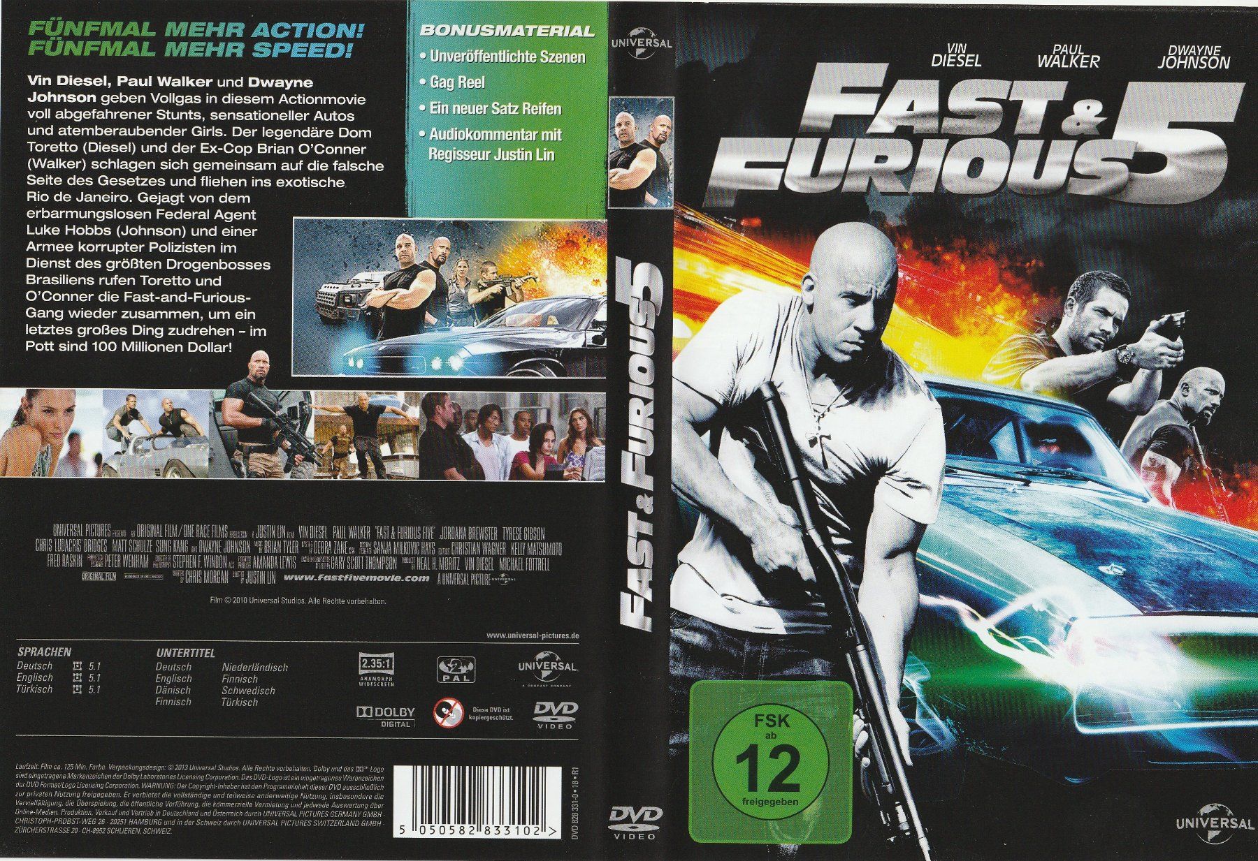 Tutti i DVDs: Fast & Furious 5 - Action pur! DVD – Usato da Rüthi (Rheintal) venduto da Michi2710
