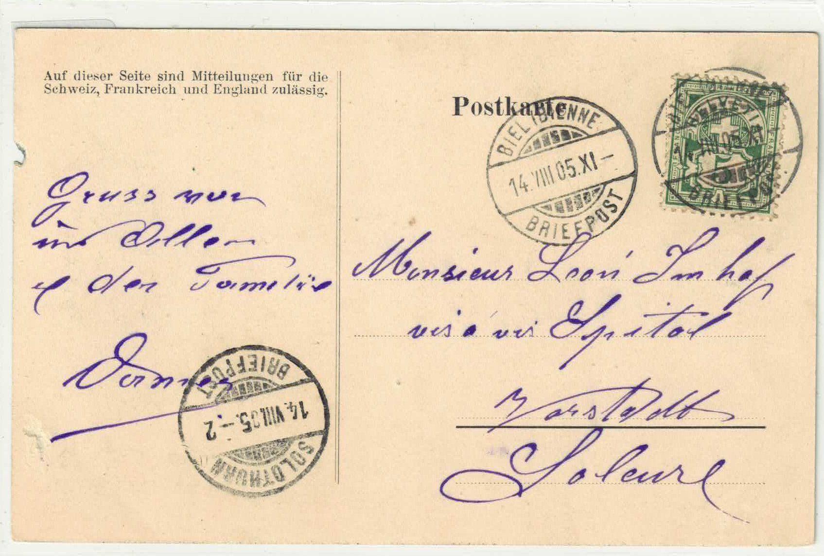 Cartoline postali: Grüsse aus Biel - Multiview – Usato da Ettingen venduto da Kartenplanet 1
