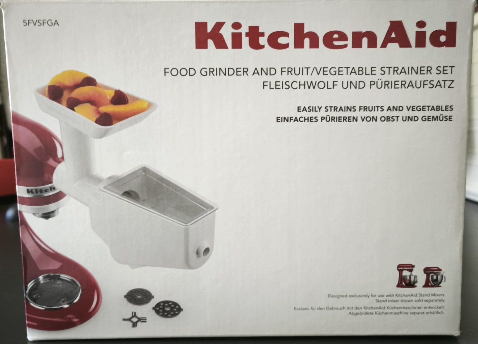 Elettrodomestici da cucina: KitchenAid Zubehör Fleischwolf & Pürieraufsatz – Usato da Utzenstorf venduto da roeselare 1