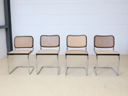 Marcel Breuer Knoll Wohnbedarf Stühle | Schwarz 4er-Set |