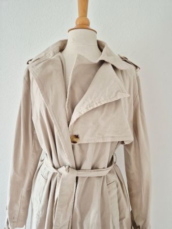 TRENCHCOAT MANTEL JACKE L 40 BEIGE MADE ITALY,  TOP ZU BOOTS