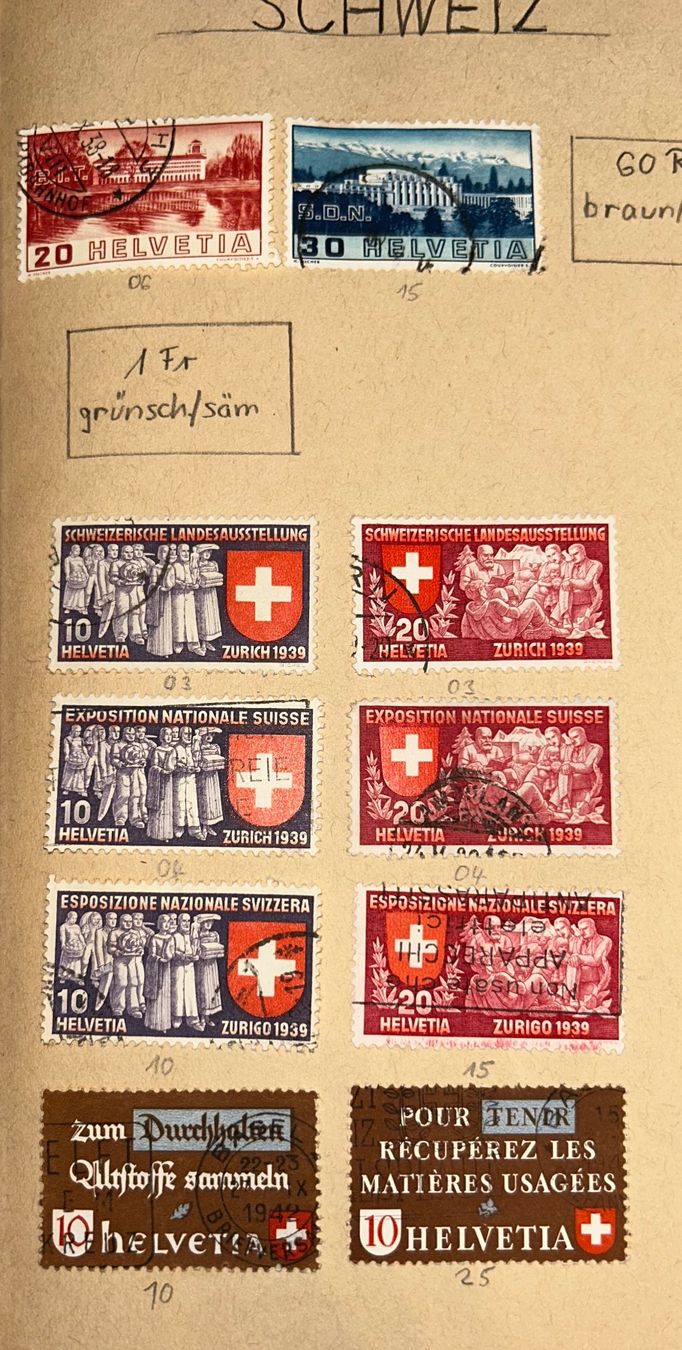 Alle Briefmarken: Briefmarkensammlung – Gebraucht aus Riehen von Rodiba 9