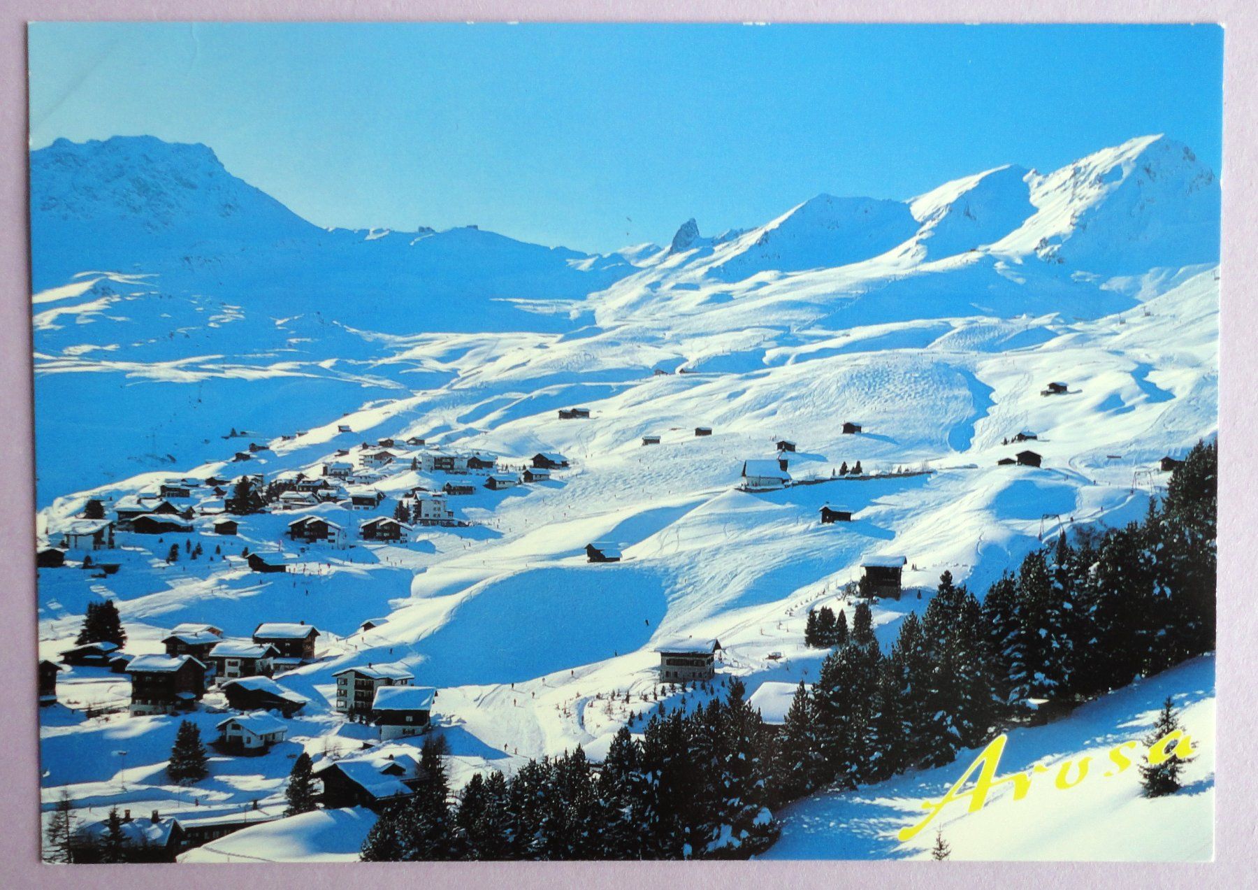 Ansichtskarten: Inner-Arosa, 1850 m – Gebraucht aus Fétigny von Billy2miny