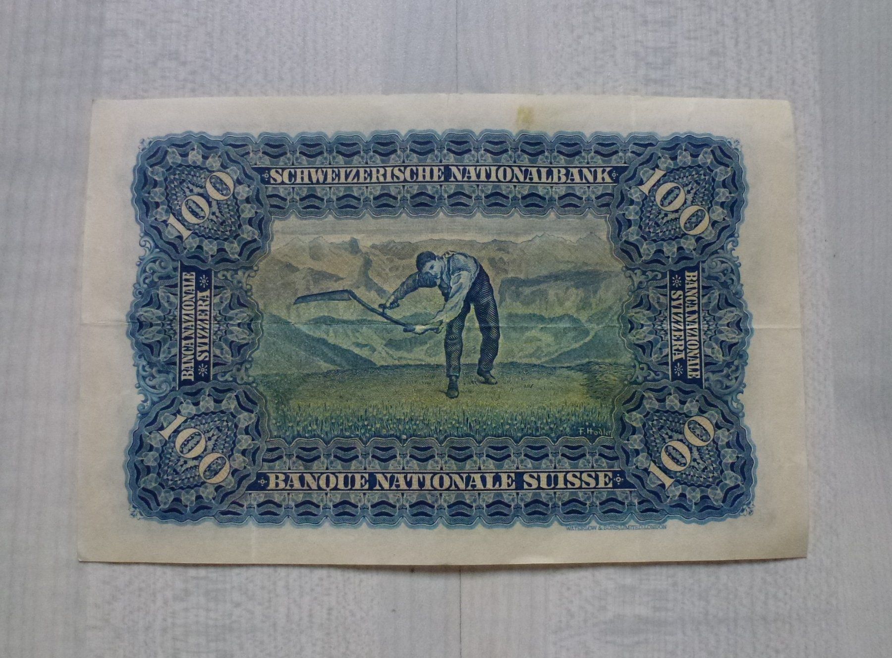 Banconote: Schweiz ++ 100.- Franken 3. August 1939 – Usato da Walkringen venduto da Casablanca777 2