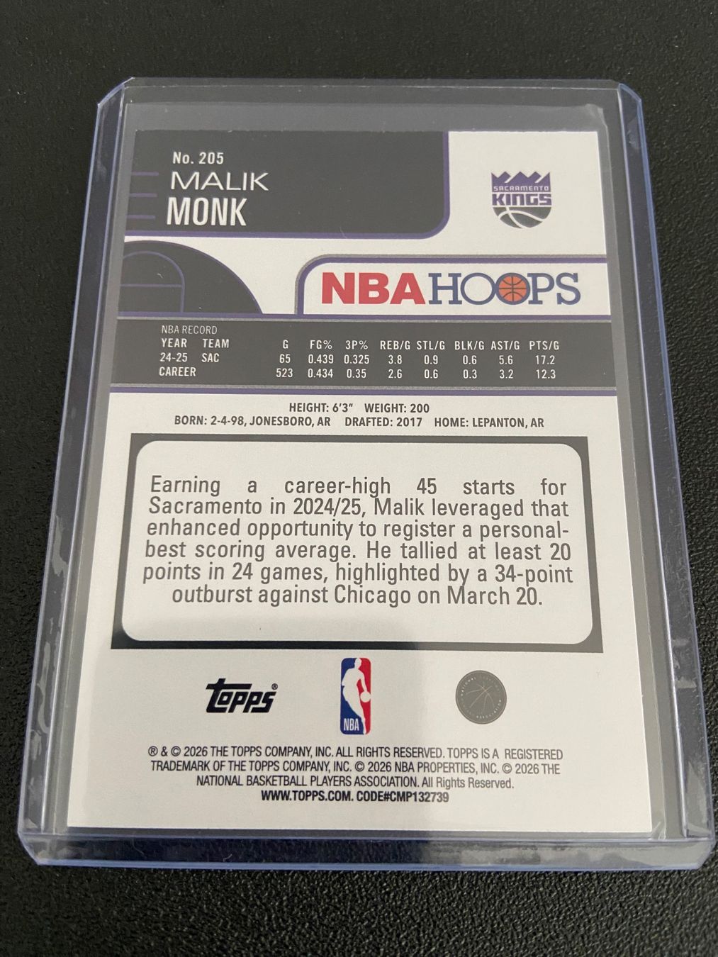 Topps Carte collezionabili: Malik Monk 75/99 Topps NBA Hoops 25/26 – Usato da Dagmersellen venduto da dav_b656 1