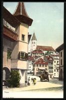 AK Thun, Strassenpartie im Ort
