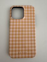 Handyhülle Burga kariert orange für iPhone 15 Pro Max