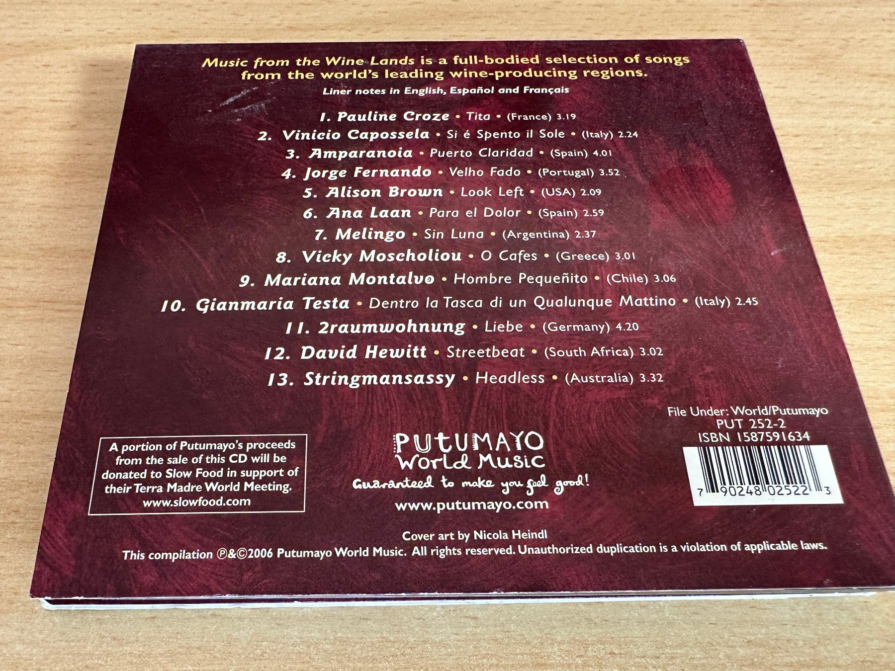 CD: Various – Music From The Wine Lands – Usato da Rikon im Tösstal venduto da Alpenmutz 1