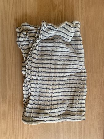 Striped Scarf white/dark blue