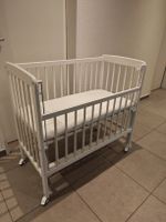 Baby Beistellbett "Nino" weiss mit Rollen 