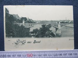 BASEL 1899 WETTSSTEINBRÜCKE AK BS BUG