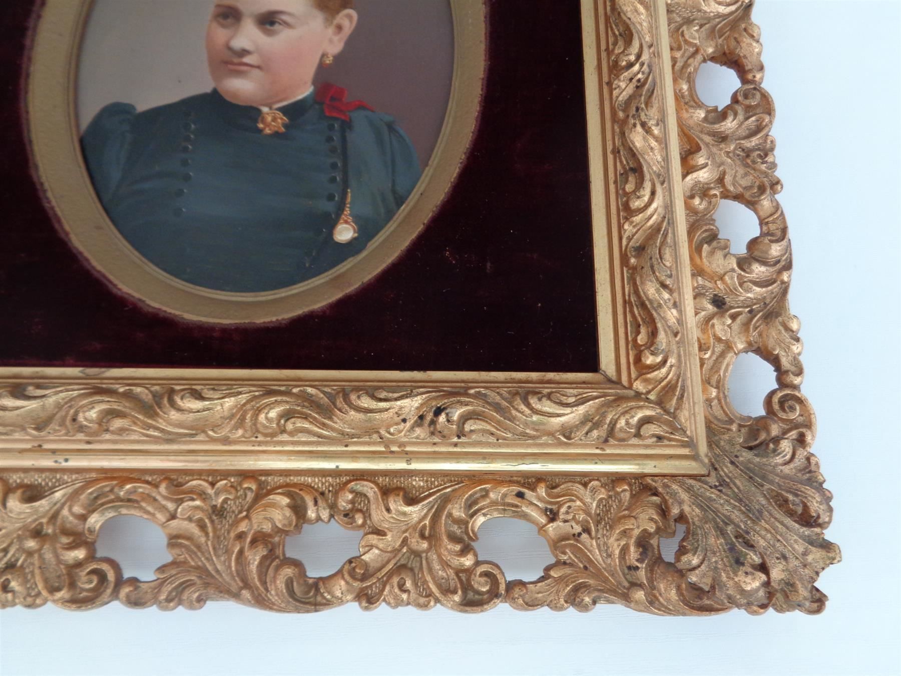 Dipinti: Portrait Oel auf Karton - Goldrahmen – Usato da Chur venduto da omonia 2