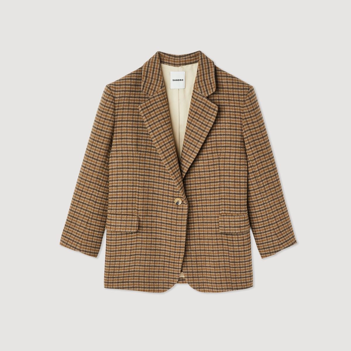 Sandro Giacche: NEW Sandro Jenna Checked Single-Breasted Blazer – Nuovo (secondo la descrizione) da Ebmatingen venduto da dartim 3