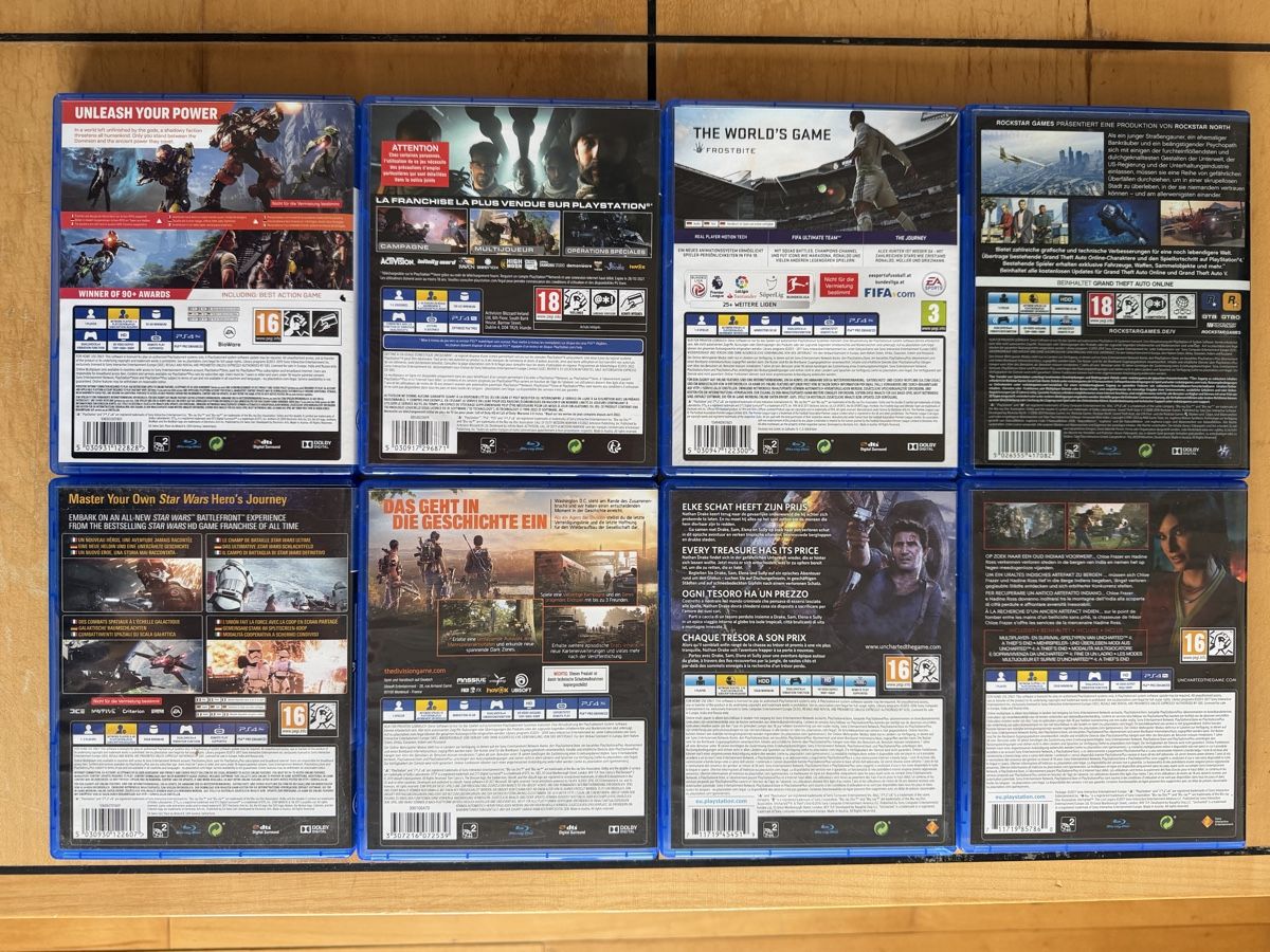 Sony Jeux: PS4 Spielesammlung 8 Stck – D'occasion à Luzern par gabrlstapler 1