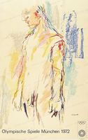 Oskar Kokoschka. Olympische Spiele München 1972. Siebdruck.