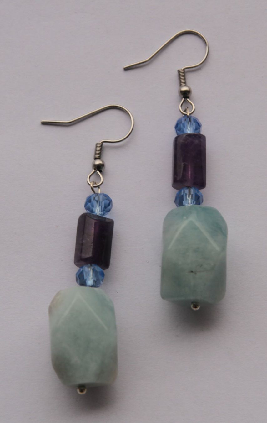 Orecchini pendenti & Orecchini a lobo: NEU: Aquamarin Amethyst Ohrringe – Nuovo (secondo la descrizione) da Matten b. Interl venduto da EdelsteineInterlaken