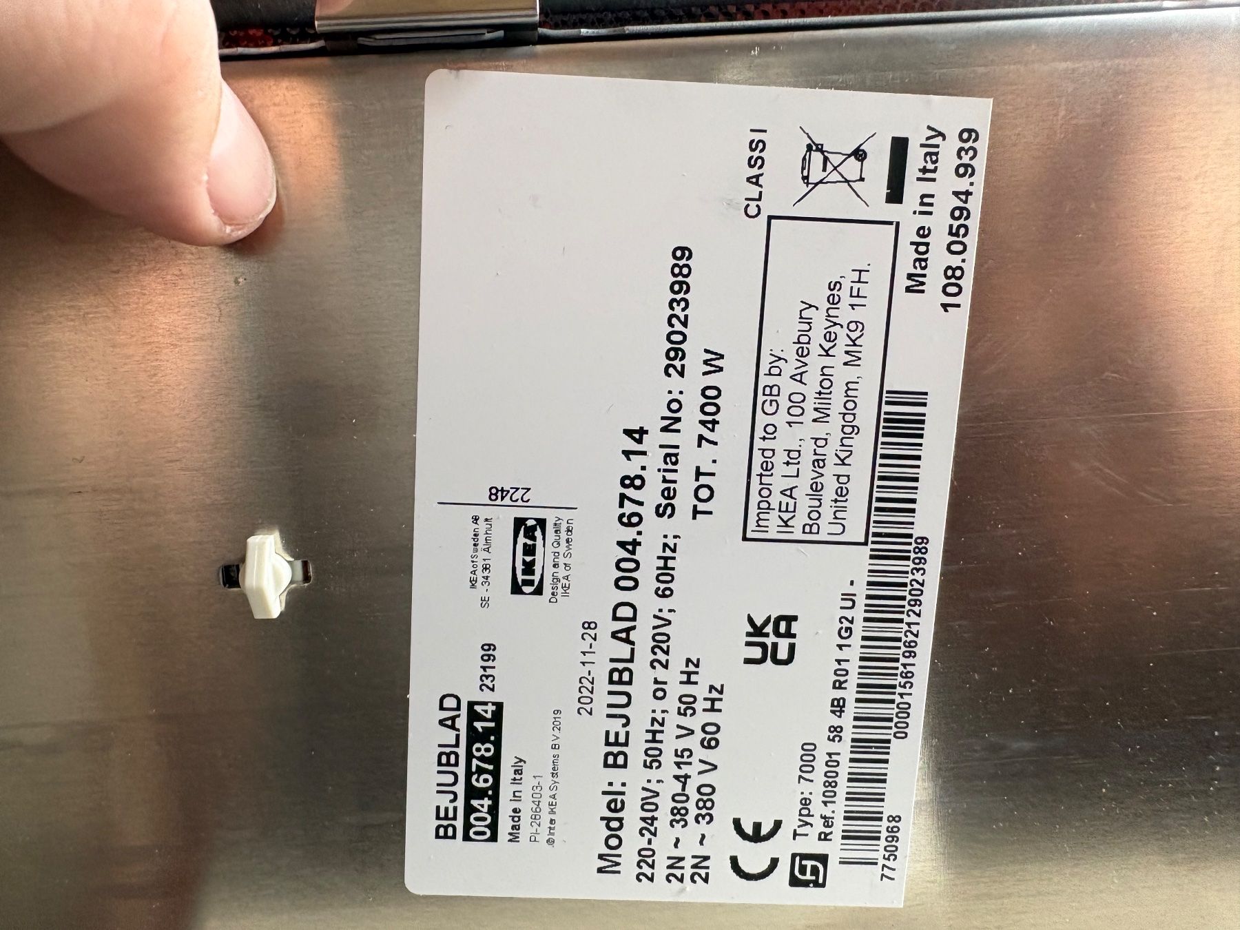 Ikea Cucine: IKEA  Backofen mit Inductionsfeld – Usato da Erlinsbach venduto da Winniepuh 4