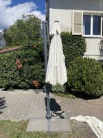 Sonnenschirm Hanggirm mit Drehfunktion grau Gestell solide
