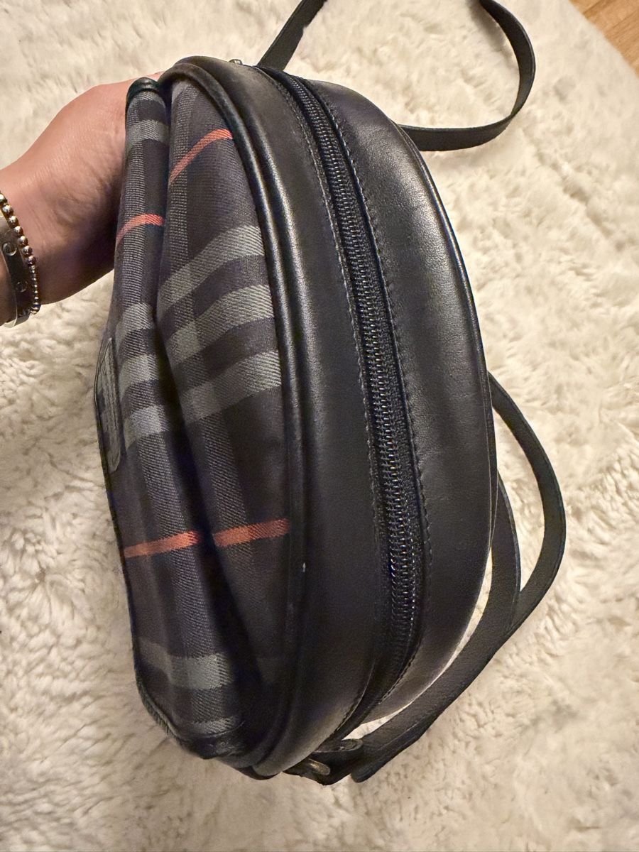 Burberry Borse: Burberry Round Bag Nova Check Leather Crossbody Used – Usato da Schaffhausen venduto da Nadiuna 3