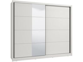 Schwebetürenschrank weiss mit Spiegel