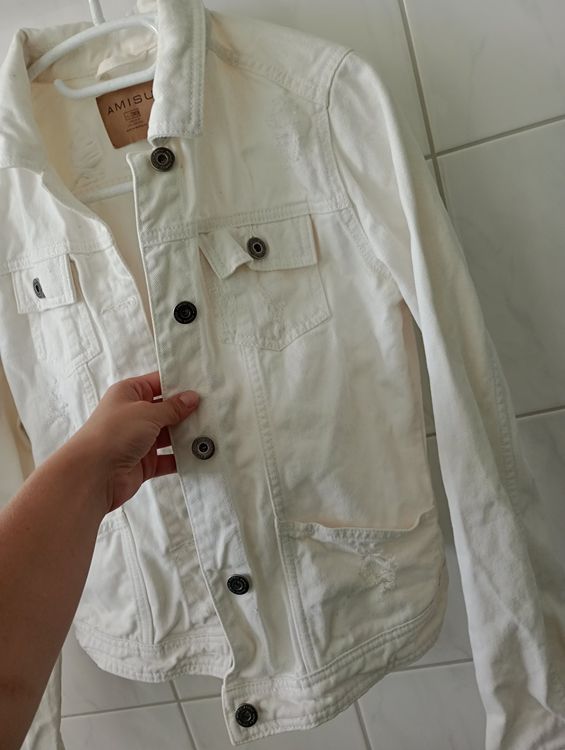 Springfield Damen Denim Jacke – Lässige Jeansjacke Mit Hemdkragen & Praktischen Taschen