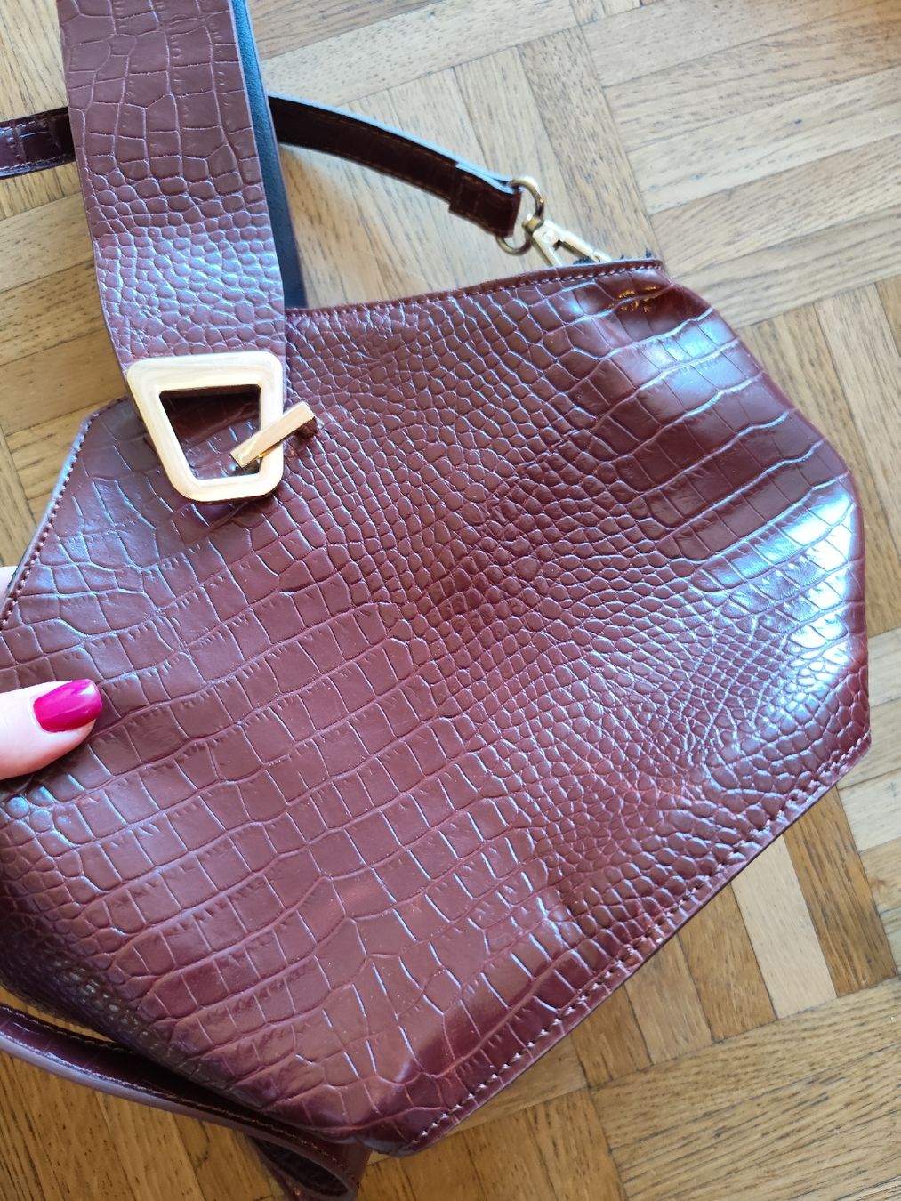 Borse da donna: Unique Crocodile Pattern Shoulder Bag vintage style – Usato da Mägenwil venduto da VintageGirly 1