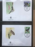 WWF Papua Neuguinea 1988 Schmetterlinge Satz Ersttagsbriefe